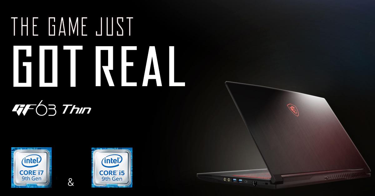 Đánh Giá Bộ Đôi MSI GF63 Thin 9RCX 645VN/ 646VN